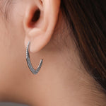 Load image into Gallery viewer, Sleek Curve Hoops Earrings