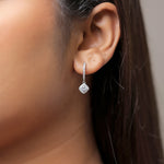 Load image into Gallery viewer, Cushion-Cut Drop Bali Earrings