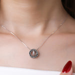 Load image into Gallery viewer, Dual Charm Roman Numeral Necklace