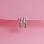 Load image into Gallery viewer, Eclipse Baguette Hoop Earrings