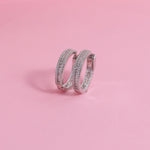 Load image into Gallery viewer, Eclipse Baguette Hoop Earrings