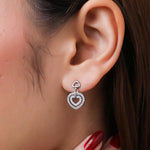 Load image into Gallery viewer, Elegant Heart Drop Earrings