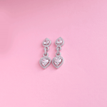 Load image into Gallery viewer, Heart Link Dangle Earrings