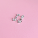 Load image into Gallery viewer, Heart Link Dangle Earrings