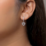 Load image into Gallery viewer, Heart Drop Bali Earrings