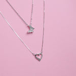 Load image into Gallery viewer, Heart & Wings Duo Necklace