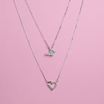 Load image into Gallery viewer, Heart & Wings Duo Necklace