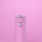 Load image into Gallery viewer, Square Solitaire Pendant Set
