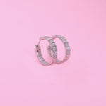 Load image into Gallery viewer, Radiant Baguette Hoop Earrings