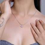 Load image into Gallery viewer, Round Solitaire Pendant Set