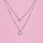 Load image into Gallery viewer, Sparkling Teardrop Duo Necklace