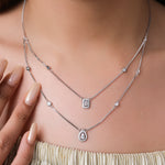 Load image into Gallery viewer, Sparkling Duo Drop Necklace