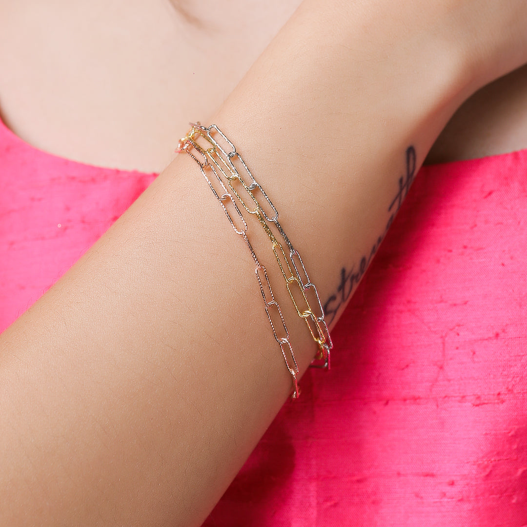 Tri-Tone Italian Omega Bracelet – Anj Jewels