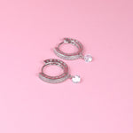 Load image into Gallery viewer, Heart Embrace Crystal Drop Bali Earrings