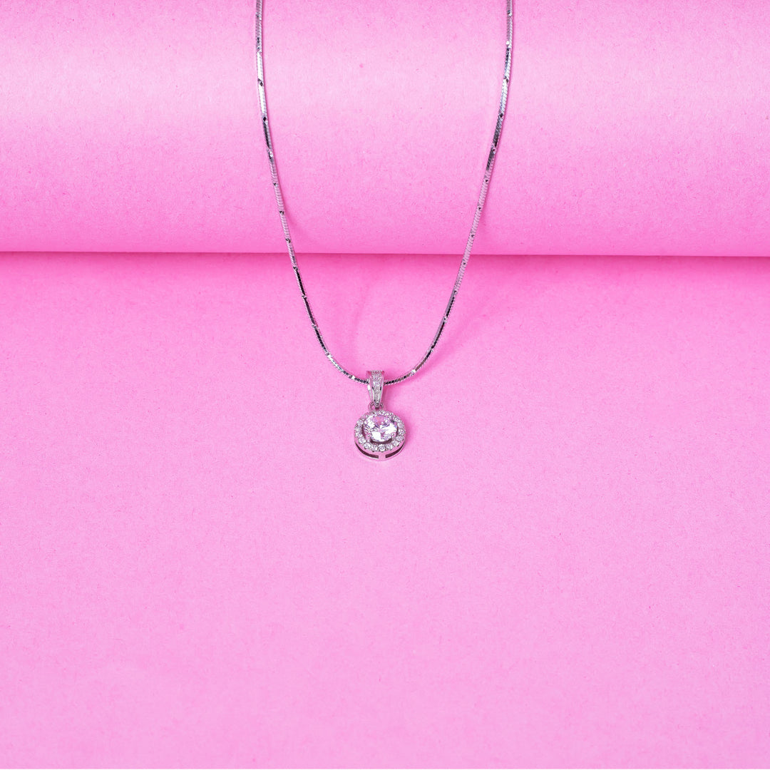 Classic Halo Pendent Set