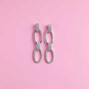 Oval Link Dangle Earrings