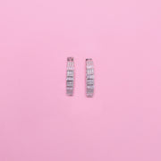 Radiant Baguette Hoop Earrings