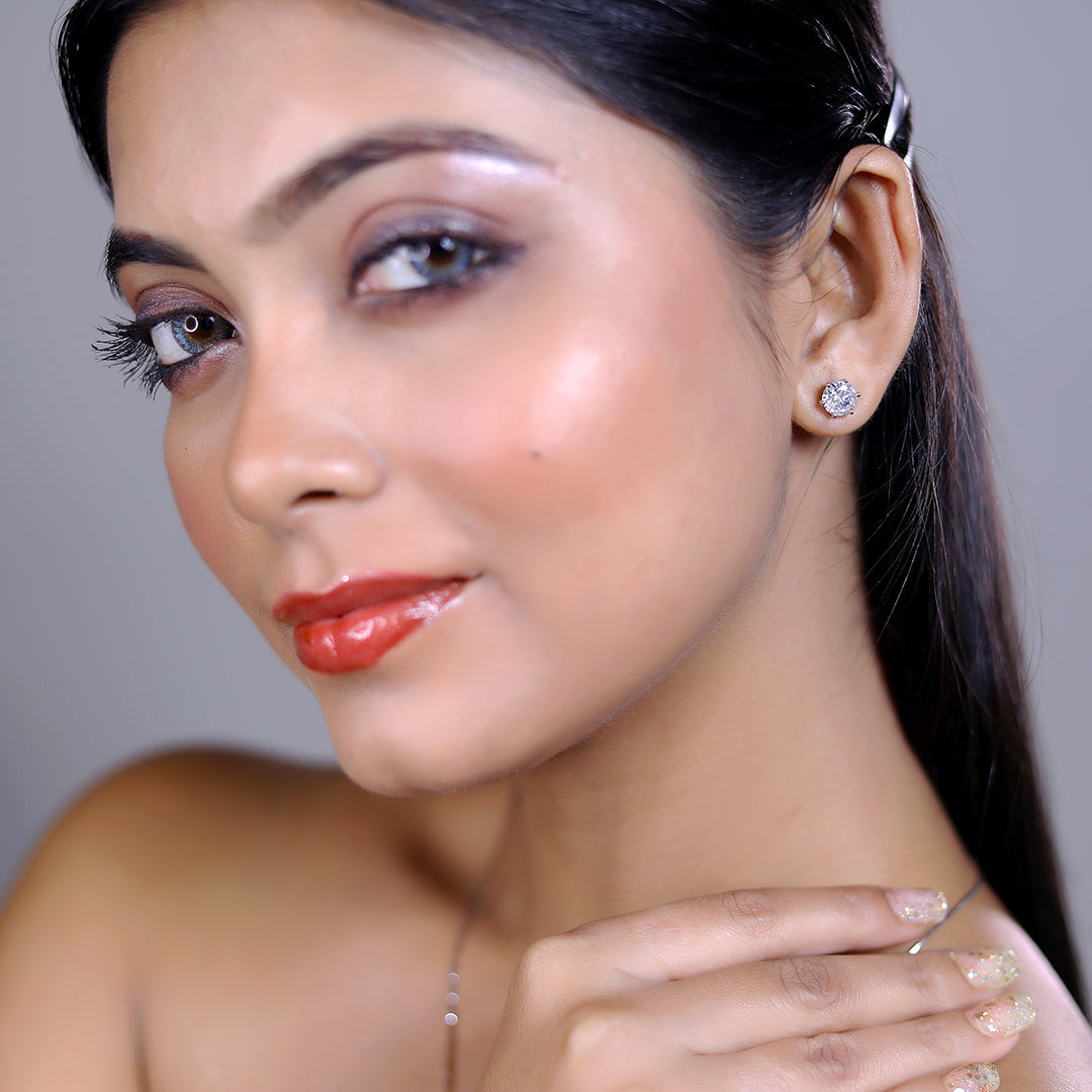 Round Solitaire Pendant Set