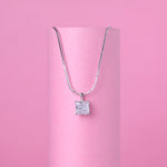 Load image into Gallery viewer, Square Solitaire Pendant Set
