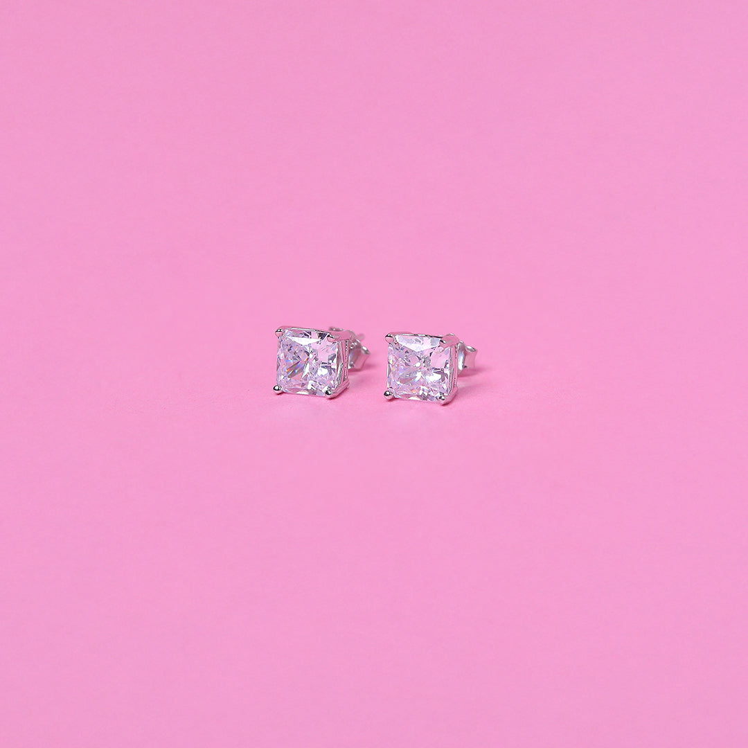 Square Solitaire Pendant Set